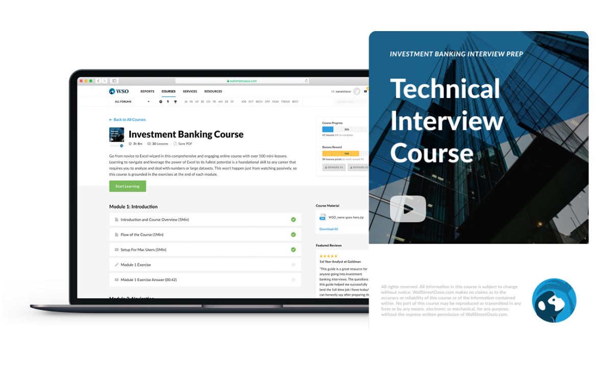 INVESTMENT BANKING INTERVIEW PREP COURSE